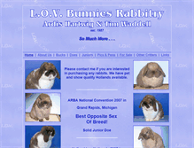 Tablet Screenshot of lovbunniesrabbitry.com